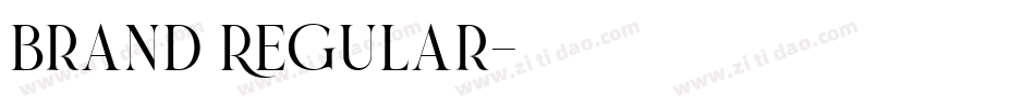 Brand Regular字体转换